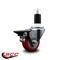 Service Caster 3'' Red Poly Swivel 1-1/2'' Expanding Stem Caster with Brake SCC-EX20S314-PPUB-RED-PLB-112 - alternate 3